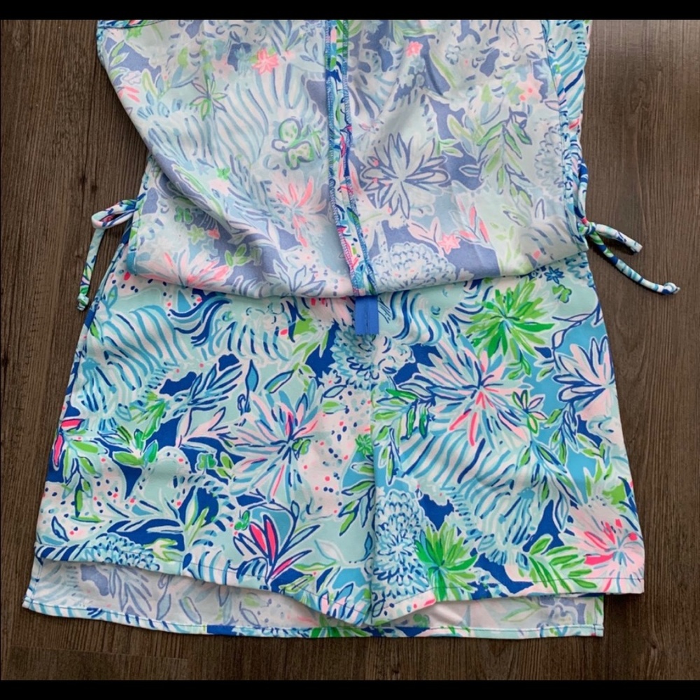 NWT LILLY PULITZER PEARL ROMPER COASTAL BLUE LION - Picture 12 of 12